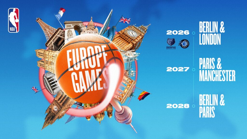 NBA Akan Hadir di Berlin, Manchester & Paris pada 2026–2028